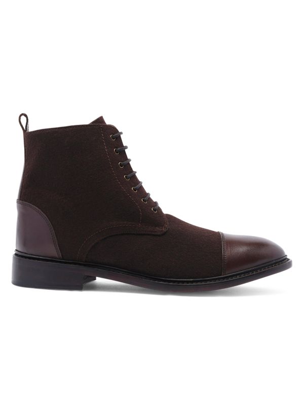 Anthony Veer Monroe Leather & Wool Combat Boots